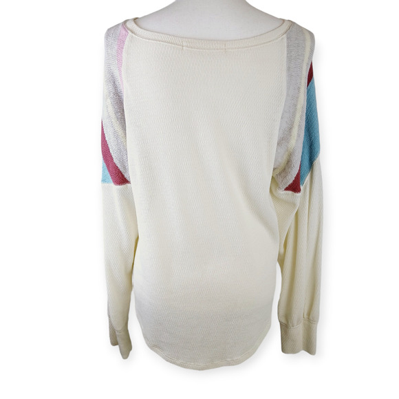Free People SZ S Colorblock Thermal Top OB1451060 - Picture 5 of 9